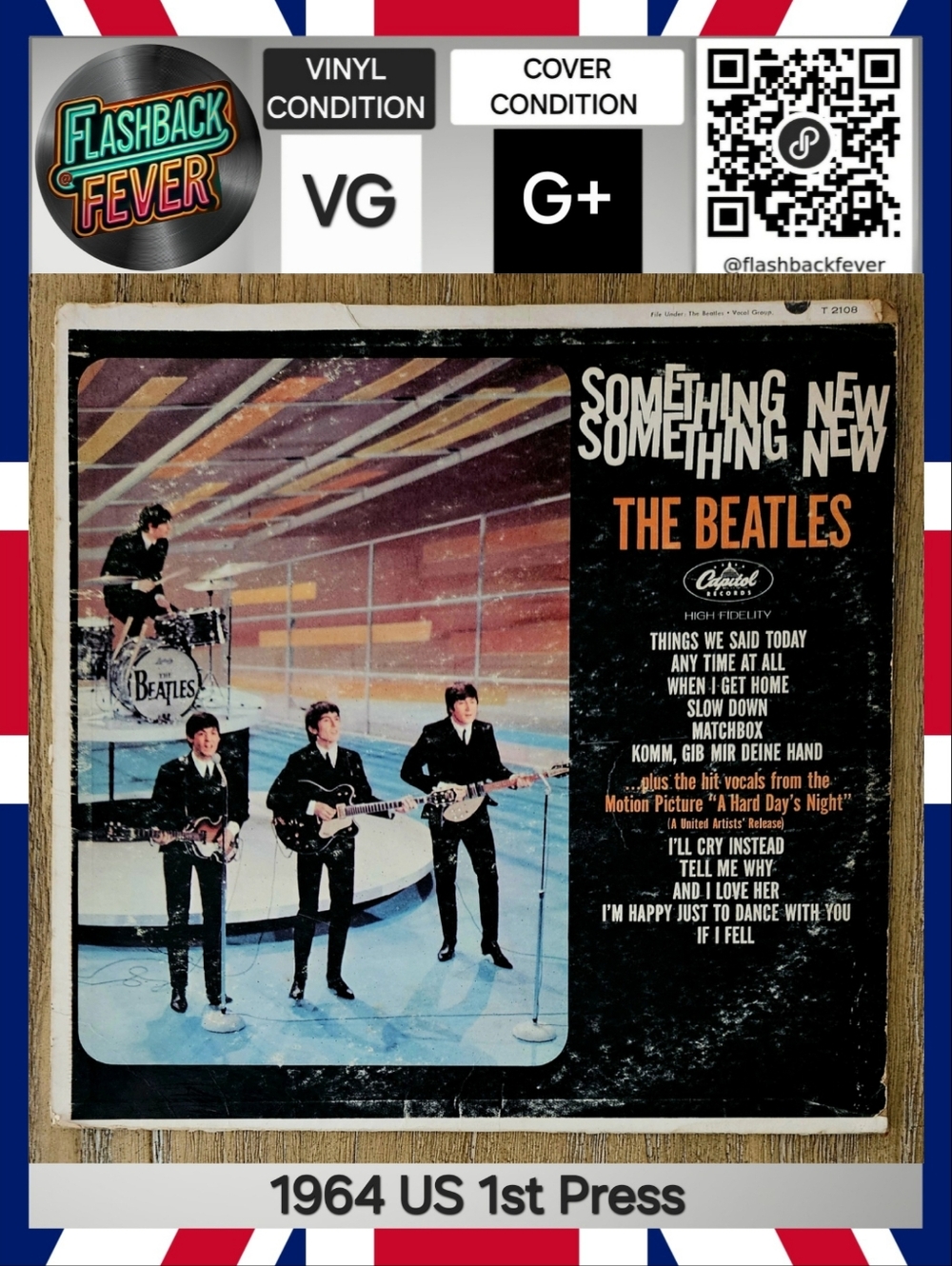THE BEATLES•Something New•July 20, 1964 US (#T 2108) L.A., 1st Press Mono